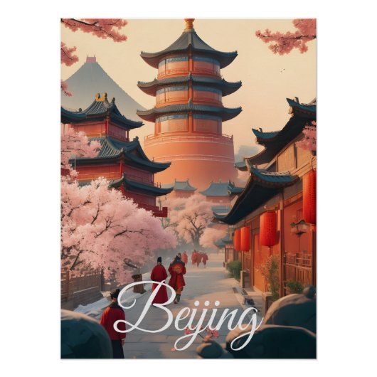 Affiche de voyage Pékin Chine (Devant)