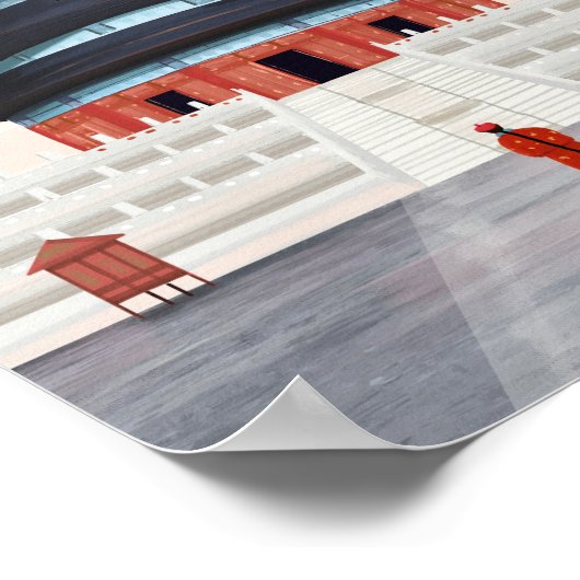 Affiche de voyage Pékin Chine (Coin)