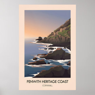 Affiche de voyage Penwith Heritage Coast Cornwall