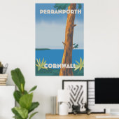 Affiche de voyage Perranporth Cornouailles (Bureau à domicile)