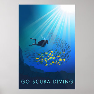 Affiche de voyage Plongée sous-marine