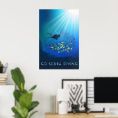 Affiche de voyage Plongée sous-marine (Bureau à domicile)