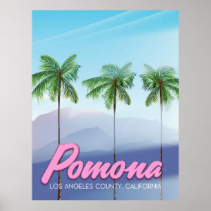 Affiche de voyage Pomona, Californie États-Unis