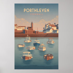 Affiche de voyage Porthleven Cornouailles