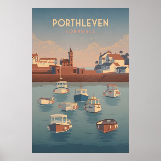 Affiche de voyage Porthleven Cornouailles (Devant)