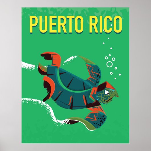 Affiche de voyage Porto Rico vintage (Devant)