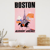 Affiche De Voyage Pour Allegheny Airlines À Boston (Cuisine)