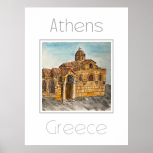 Affiche de voyage pour Athènes Grèce