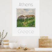 Affiche de voyage pour Athènes Grèce (Cuisine)