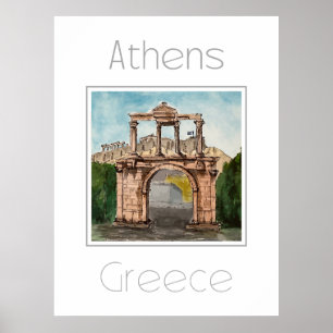 Affiche de voyage pour Athènes Grèce