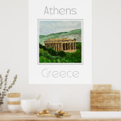 Affiche de voyage pour Athènes Grèce (Cuisine)