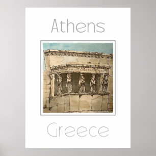 Affiche de voyage pour Athènes Grèce