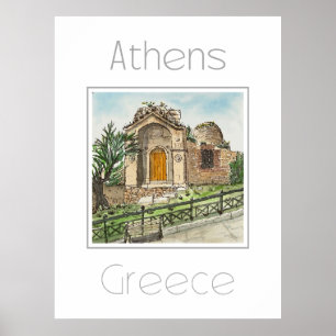 Affiche de voyage pour Athènes Grèce