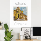 Affiche de voyage pour Athènes Grèce (Bureau à domicile)