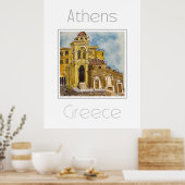 Affiche de voyage pour Athènes Grèce (Cuisine)