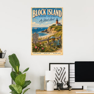 Affiche de voyage pour Block Island Rhode Island R