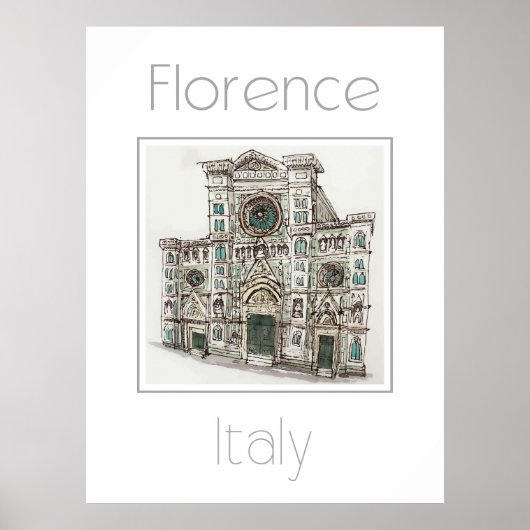 Affiche de voyage pour Florence Italie (Devant)