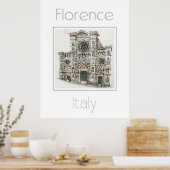 Affiche de voyage pour Florence Italie (Cuisine)