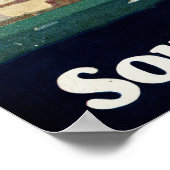 Affiche De Voyage Pour La Route Du Coucher De Sole (Coin)