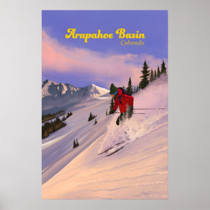 Affiche de voyage pour la station de ski Arapahoe 