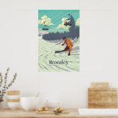 Affiche de voyage pour la station de ski de Bromle (Cuisine)