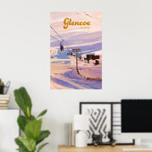 Affiche de voyage pour la station de ski Glencoe É (Bureau à domicile)