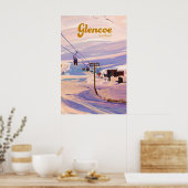 Affiche de voyage pour la station de ski Glencoe É (Cuisine)