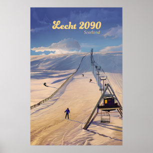 Affiche de voyage pour la station de ski Lecht 209