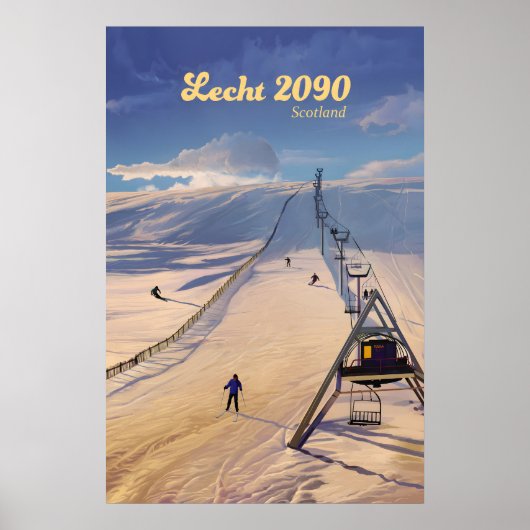Affiche de voyage pour la station de ski Lecht 209 (Devant)