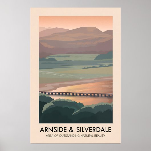 Affiche de voyage pour l'AONB d'Arnside et Silverd (Devant)