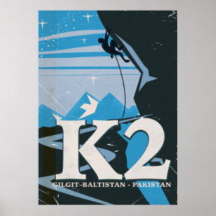 Affiche de voyage pour l'ascension de la montagne
