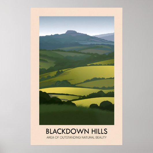 Affiche de voyage pour le AONB des Blackdown Hills (Devant)