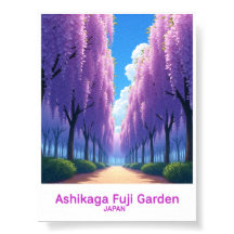 Affiche de voyage pour le parc floral d'Ashikaga J