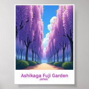 Affiche de voyage pour le parc floral d'Ashikaga J