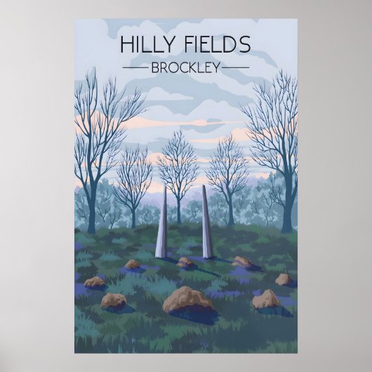Affiche de voyage pour le parc Hilly Fields à Lond (Devant)