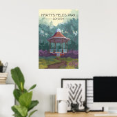 Affiche de voyage pour le parc Myatts Fields à Lon (Bureau à domicile)