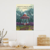Affiche de voyage pour le parc Myatts Fields à Lon (Cuisine)