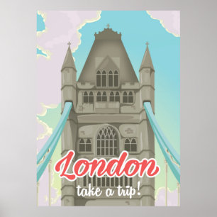 Affiche de voyage pour le pont de la Tour de Londr