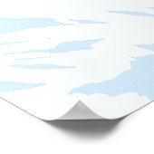Affiche de voyage pour le snowboard à Courchevel (Coin)