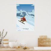 Affiche de voyage pour le snowboard à Courchevel (Cuisine)