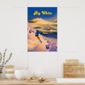 Affiche de voyage pour le snowboard Big White (Cuisine)