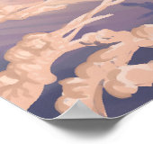 Affiche de voyage pour le snowboard céleste (Coin)
