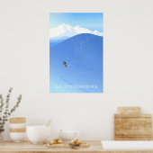 Affiche de voyage pour le splitboard à Go (Cuisine)