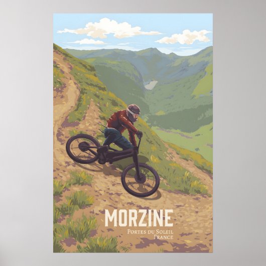 Affiche de voyage pour le VTT à Morzine (Devant)