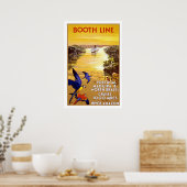 Affiche de voyage pour les navires à passagers vin (Cuisine)