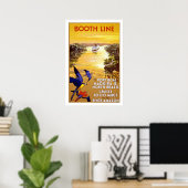 Affiche de voyage pour les navires à passagers vin (Bureau à domicile)