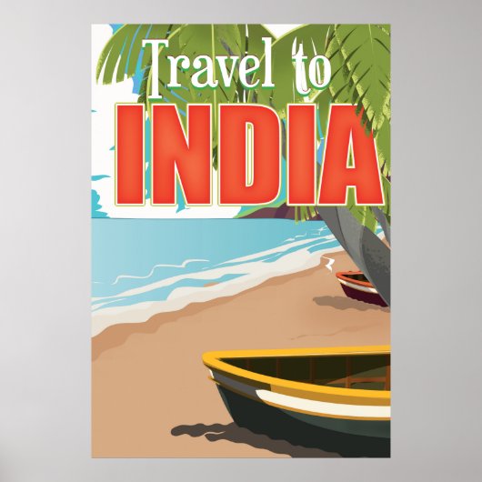 Affiche de voyage pour l'Inde (Devant)