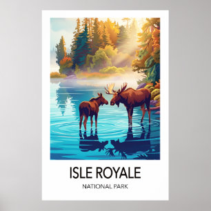 Affiche de voyage pour l'Isle Royale Art du parc n