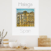 Affiche de voyage pour Malaga Espagne (Cuisine)