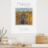 Affiche de voyage pour Malaga Espagne (Cuisine)